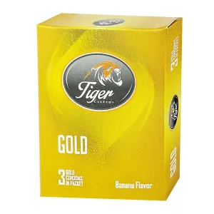 Tiger Gold Banana Flavor Condom 3's Pack